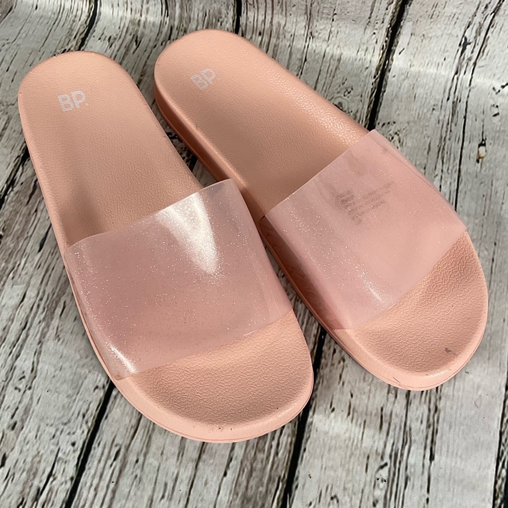 BP “June” Pink Jelly Slides Women’s Sz 11 Casual Pool Slides Slip On Sandals